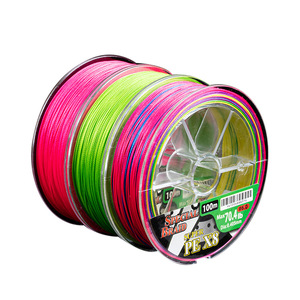 Ligne de pêche tressée Yukui en PE, 100 m, 70,4 lb, X8, super résistante, multicolore, pour la pêche en mer et à la ligne. - Product Image 1