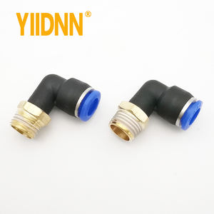 موصل هوائي <span class=keywords><strong>PL</strong></span> <span class=keywords><strong>PL</strong></span> 5 6-m5 تركيب تركيبات سريعة بالهواء المضغوط "الكوع ، 4" m7.5 "، موصل دفع في موصل - Product Image 5