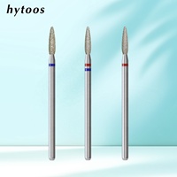 HYTOOS Fraise à ongles diamantée pour cuticules 2,3 mm à bout arrondi, outil de préparation russe pour nettoyer les peaux mortes, pour technicien en manucure