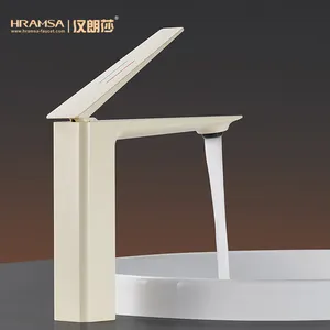 White color Modern Hot And Cold Water Bathroom Basin Faucet