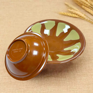 Cuencos de sopa de plástico redondos de estilo árabe de diseño personalizado, cuencos de comedor con patrón de sandía de 5/6/7 pulgadas, cuencos de cena de melamina - Product Image 4
