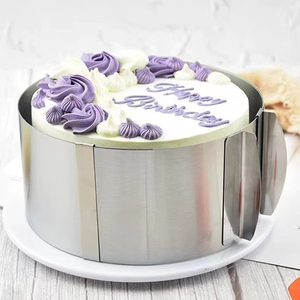 Moule <span class=keywords><strong>à</strong></span> gâteau rond rétractable en acier inoxydable, outil de cuisson <span class=keywords><strong>réglable</strong></span> et rétractable de 6 <span class=keywords><strong>à</strong></span> 12 pouces - Product Image 6