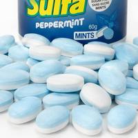 Comprimés de menthe fraîche sans sucre à la menthe poivrée et à la menthe verte avec xylitol, marque privée, en bouteille, super rafraîchissants