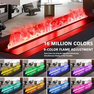 <span class=keywords><strong>Chimenea</strong></span> Eléctrica Inteligente de 70, 80, 100, 120 y <span class=keywords><strong>150</strong></span> <span class=keywords><strong>cm</strong></span> con Llama LED Controlada por Aplicación, Vapor de Agua Automático, Enchufe para EE. UU., UE y Reino Unido - Product Image 6