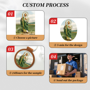 Giveluck tùy chỉnh Saint Jude da Keychain, số lượng lớn tùy chỉnh Tôn Giáo Fob từ nhà sản xuất trực tiếp - Product Image 4