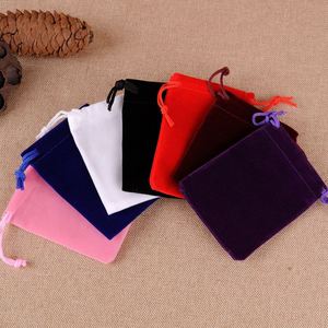Storage Soft Cotton Twill <b>Drawstring</b> Velvet <b>Pouch</b> Bags with Customizable Security Features for Wedding Favor Jewelry Gift - Product Image 2