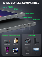 Monitor Portátil LED IPS 4K de 15.6 Pulgadas, Ultra Delgado, USB-C Plug&Play, Pantalla Externa con Altavoz Integrado para Uso Empresarial, Venta al Por Mayor