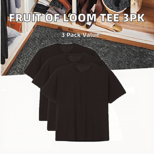 <strong>Fruit</strong> <strong>of</strong> the <strong>Loom</strong> Valueweight <strong>Tee</strong> 3 Pack Vintage Solid Jersey Blank Men's T-<strong>Shirt</strong> Black Small - Product Image 2