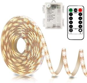 Tira de LED 5050 de Aluminio Impermeable IP65 de <span class=keywords><strong>1</strong></span> Metro, Caja para 3 Pilas AA, Control Remoto de 24 Teclas, Regulable, 2 Años de Garantía, para Dormitorio y Festividades - Product Image 1