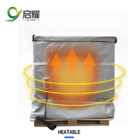 Couverture de palette thermique pliable haut de gamme en aluminium et mousse EPE, écologique et à rétention de chaleur, pour l'expédition en chaîne du froid