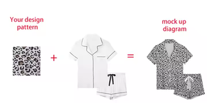 ODM pigiama di alta qualità per le donne graziosi fiori Top e donne pigiama cotone cotone pigiama giama girocollo di bambù set Loungewear - Product Image 5