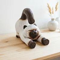 Support de téléphone portable en résine personnalisé en gros, motif chat endormi mignon, pour bureau et décoration de la maison