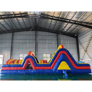 Venta al por Mayor de Pista de Obstáculos Inflable de PVC de 36 Pies para Entrenamiento y Juego, con Tobogán y Muro de Escalada, para Niños y Adultos, con 3 Años de Garantía - Product Image 2