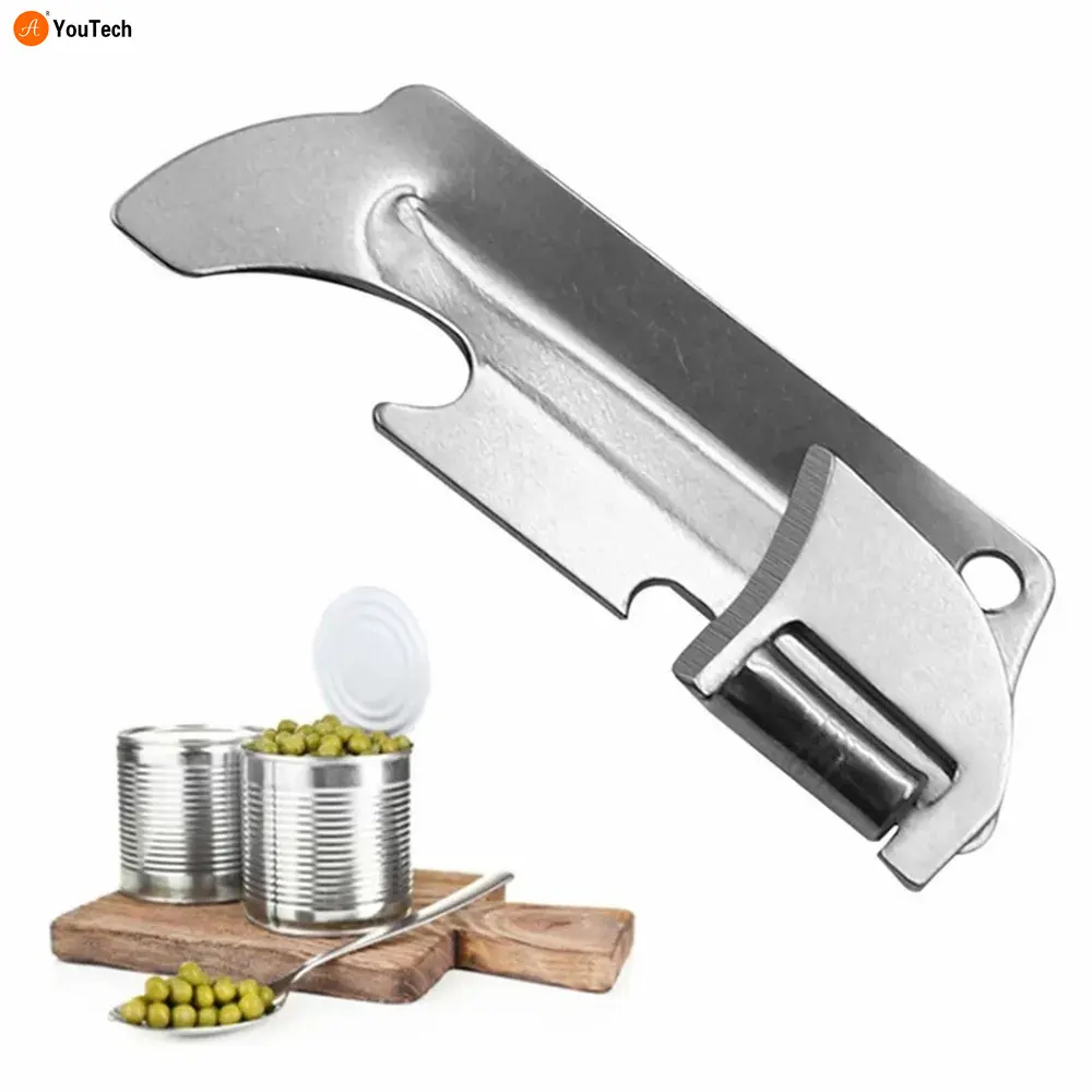 Многофункциональный консервный нож, удобный для переноски кухонных гаджетов, открывалка для бутылок, оптовая продажа, мини-открывалки из нержавеющей стали