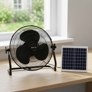Ventilatore da pavimento ricaricabile ad energia solare da 70 W con 3 livelli di velocità 230 V (F-Bright 2433426) - Product Image 2