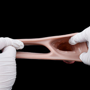 Manchon creux incurvé de 17,7 cm avec anneau pénien et extrémité fermée pour un plaisir <span class=keywords><strong>intense</strong></span> par aspiration, amélioration de l'érection masculine - Product Image 5