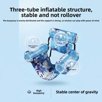 Fauteuil flottant gonflable en PVC à trois tubes, imprimé, pliable et portable pour piscine