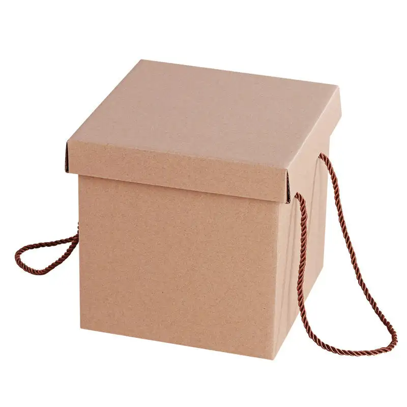Recién llegado, caja de embalaje marrón de laminación brillante 60x40x30