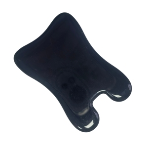 หินกัวซาแก้วสีดำธรรมชาติ รูปทรงเหรียญ สำหรับนวดหน้าและผิวกาย - Product Image 3