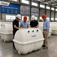 Citerne septique moulée en PRV pour ferme, résistante à la corrosion, pour l'élimination des déchets, pour toilettes extérieures, empilable pour le transport