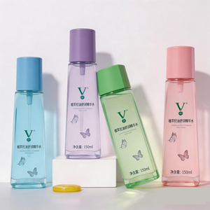 Flacon pulvérisateur carré transparent personnalisé pour cosmétiques et soins de la peau avec pompe à brume - Product Image 6