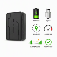 Localizador GPS Inalámbrico 4G Recargable para Vehículos, 1200mAh, Tipo C, Geocerca, Alerta de Exceso de Velocidad, Relleno de Datos de Zona Ciega, Antirrobo