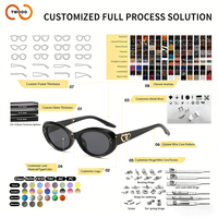 TWOOO T1903 OEM et ODM Lunettes de soleil Y2K Street Snap Cat Eye à petite monture en forme de cœur, tendance et polyvalentes, nouvelle arrivée, commande en gros d'usine