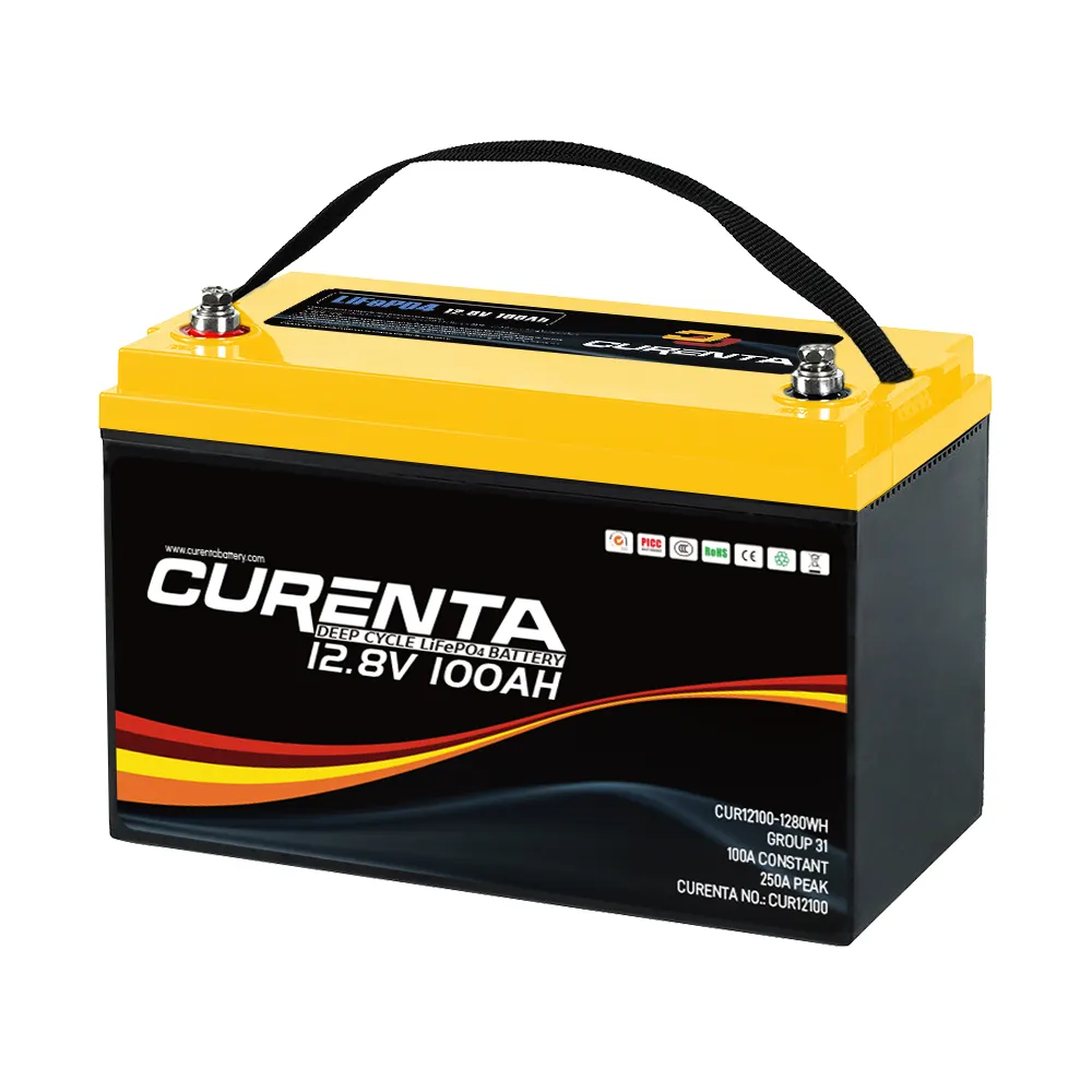 Caravan Lifepo4 Batterij 12V 100ah Lithium Ion Batterij Bms Lifepo4 Cel Voor Zonne-Energie Opslagsysteem Rv Boot Marine