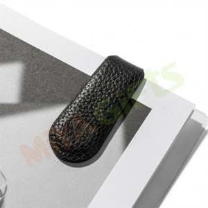 Aangepaste folie logo Pebble Lichi lederen bladwijzer magnetische boekenclip paginamarkering planner papier Oli clip notitieboek accessoire - Product Image 3