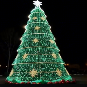 Motif d'arbre de Noël en LED 3D pour la décoration paysagère extérieure des fêtes - Product Image 1