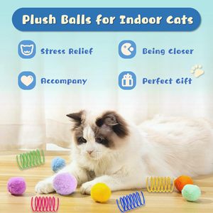 BaiKevin Boules Pompon pour Chat 1,2 Pouces Jouet Interactif en Peluche Douce pour Chats Anti-ennui - Product Image 3
