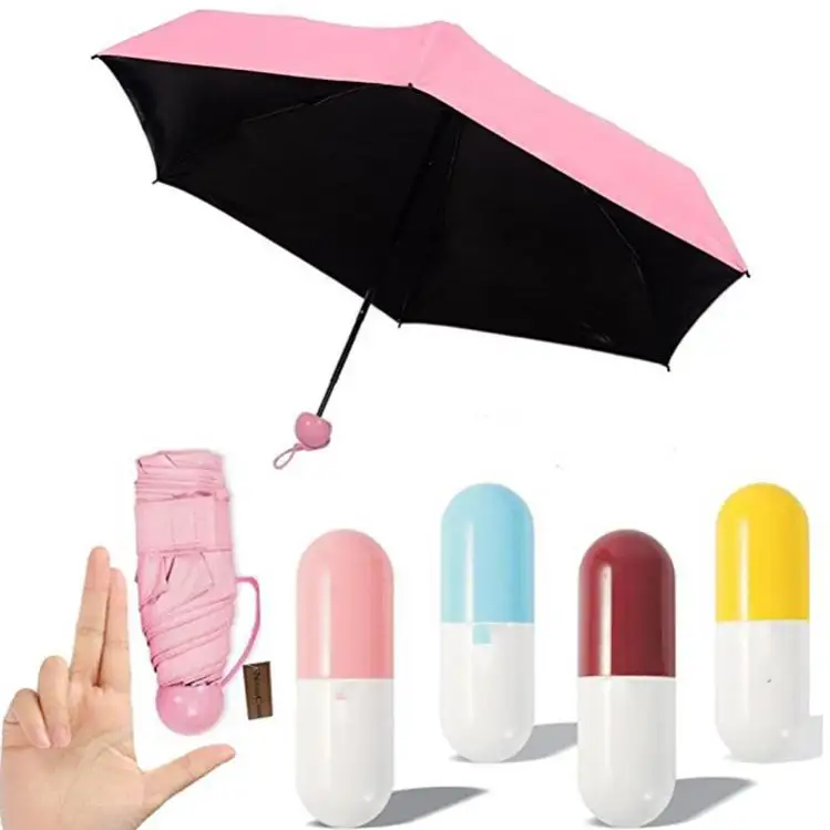 Top Seller Cápsula Paraguas Plegable Señoras Sun Umbrella Mini Paraguas