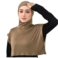 Nouveau sous-hijab modal une pièce extensible, respirant et anti-transpiration pour femmes musulmanes, idéal pour le sport, la gym, la course et comme sous-vêtement sans manches pour les fêtes