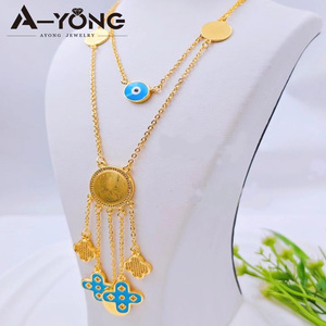 <span class=keywords><strong>Collana</strong></span> con Moneta Personalizzata con Scritta Araba, Gioielli alla Moda per Donne - Product Image 1