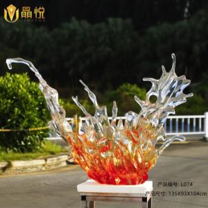 Jingyue tùy chỉnh Gradient nhựa nghệ thuật điêu khắc, trang trí hiện đại hình ngọn lửa cho sảnh khách sạn & không gian sang trọng - Product Image 4