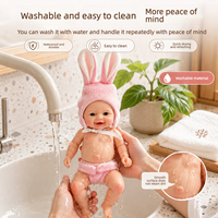 Poupée Reborn réaliste en silicone solide de 20 cm (8 pouces), toucher doux, jouet de collection pour bébé réaliste