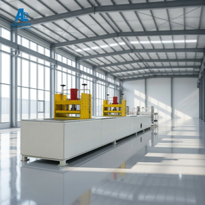เครื่องขึ้นรูปไฟเบอร์กลาสแบบพัลทรูชั่นสำหรับโปรไฟล์ FRP แบบคู่ของ Caterpillar สำหรับชิ้นส่วนฉนวนไฟฟ้า - Product Image 1
