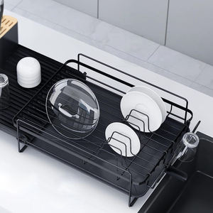 Estante de secado ajustable para vajilla de fabricante, escurridor de cocina para el hogar, estantes para platos de acero inoxidable para armarios - Product Image 6