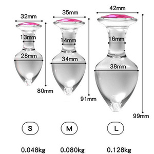 Tapón Anal de Cristal con Joyería de Lujo, Tapón Anal para Estimulación Anal, Juguete Sexual Anal Unisex para Adultos - Product Image 2