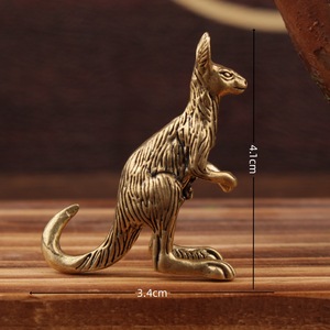 Figura Decorativa de Canguro Miniatura, Adorno de Latón Fundido con Diseño Vintage, Artesanía, Regalo - Product Image 4