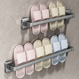 Bathroom Slipper Rack Suction Mounted 60X70cm Rectangular Draining <b>Shelf</b> For <b>Shoe</b> <b>Storage</b> Wall Mount - Product Image 1