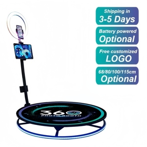 MX 68 80 100 115 cm パーティー用スローローテーション回転カメラ 360度フォトブース 自動ビデオ360フォトブース - Product Image 2