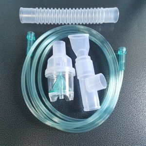 Masker Oksigen & Kit <span class=keywords><strong>Nebulizer</strong></span> PVC Transparan Premium Sekali Pakai, Ringan untuk Perjalanan & Darurat - Product Image 3