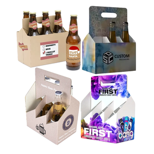 Logo personnalisé couleur taille Portable facile à transporter facile à assembler stockage Kraft porte-boissons pour l'Espagne <span class=keywords><strong>Kilbeggan</strong></span> Kilchoman - Product Image 6