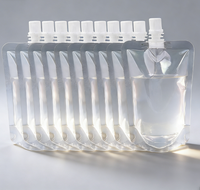 Sachets Doypack jetables transparents avec bec verseur en stock pour thé au lait, lait de soja, jus et yaourt, de 100 ml à 500 ml