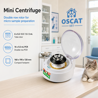 Mini centrifugeuse vétérinaire OSCAT, centrifugeuse de laboratoire de paillasse, équipement vétérinaire pour la préparation d'échantillons en clinique vétérinaire, rotor de tube