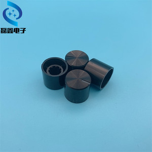 Composants électroniques H, bouton en plastique 11x12,5 mm, diamètre intérieur 6 mm, pour cartes son et amplificateurs - Product Image 1