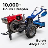 Motoculteur diesel refroidi par eau S1115 de type 12HP-20HP, couple élevé, machine agricole à deux roues pour l'agriculture