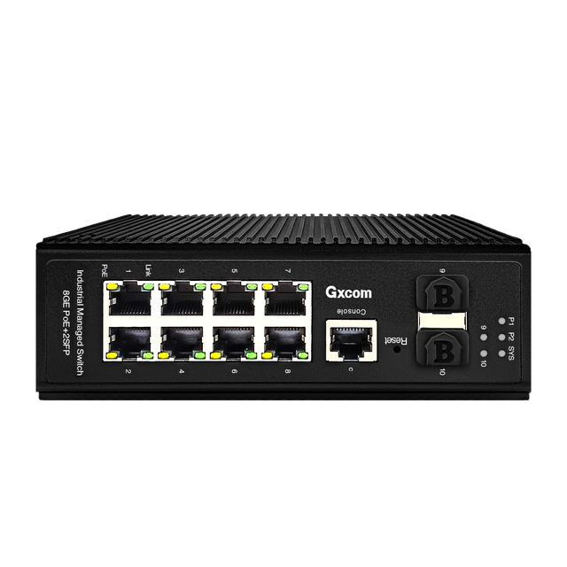 Custom OEM ODM 8 Ports Gigabit L2 Managed Industrial Din-Rail High Power 60W 90W DC 48V Ethernet PoE Switch