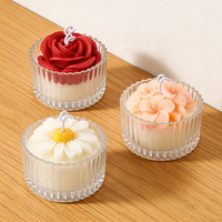 Lilin Aromaterapi Bunga Kedelai Buatan Tangan Modern Desain Mawar Peony Daisy Ramah Lingkungan Dekorasi Rumah Hari Ibu Tahun Baru